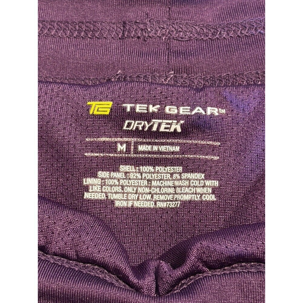 Women's Tek Gear Size Medium DryTek Purple Print Lined Athletic Shorts - Picture 2 of 6